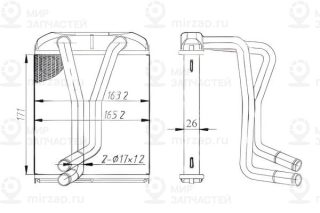 Теплообменник отопителя салона STELLOX 1035226SX