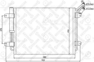 Конденсатор кондиционера STELLOX 1045198SX