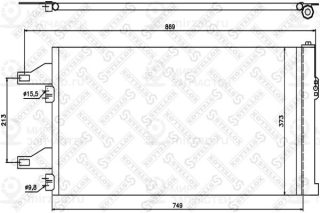Конденсатор кондиционера STELLOX 1045407SX