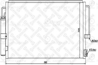 Конденсатор кондиционера STELLOX 1045524SX