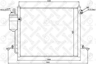 Конденсатор кондиционера STELLOX 1045584SX