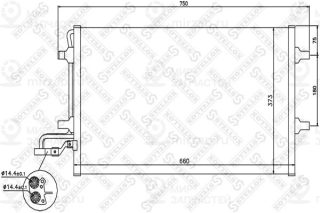 Конденсатор кондиционера STELLOX 1045639SX