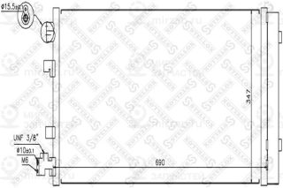 Конденсатор кондиционера STELLOX 1045673SX