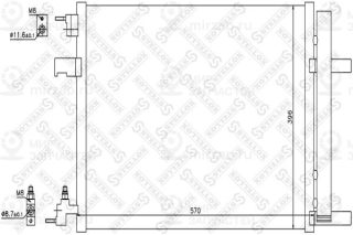 Конденсатор кондиционера STELLOX 1045686SX