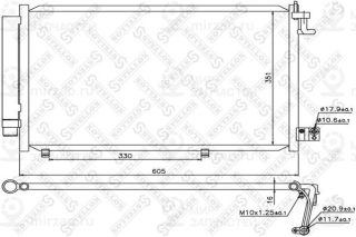 Конденсатор кондиционера STELLOX 1045697SX