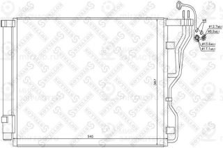 Конденсатор кондиционера STELLOX 1045725SX