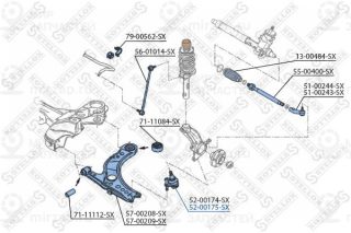 Шарнир независимой подвески / поворотного рычага STELLOX 5200175SX