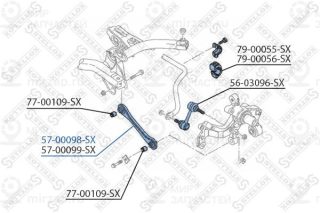 Рычаг независимой подвески колеса STELLOX 5700098SX