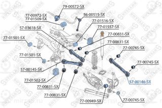 Рычаг независимой подвески колеса STELLOX 5700146SX