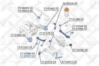 Рычаг независимой подвески колеса STELLOX 5703987SX
