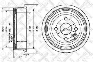 Тормозной барабан STELLOX 60259905SX