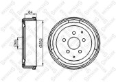 Тормозной барабан STELLOX 60264706SX