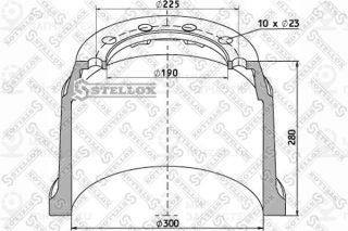 Тормозной барабан STELLOX 8500004SX