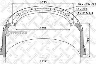 Тормозной барабан STELLOX 8500013SX