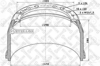 Тормозной барабан STELLOX 8500021SX