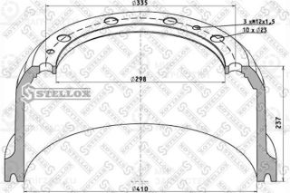 Тормозной барабан STELLOX 8500022SX