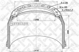 Тормозной барабан STELLOX 8500030SX