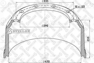Тормозной барабан STELLOX 8500038SX