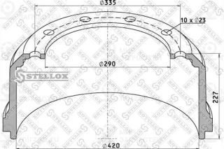 Тормозной барабан STELLOX 8500045SX