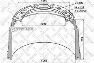 Тормозной барабан STELLOX 8500078SX