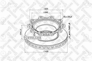 Тормозной диск STELLOX 8500809SX
