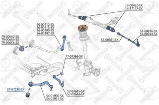 Подвеска / рычаг независимой подвески STELLOX 8707230SX
