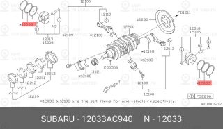 Запчасть SUBARU 12033AC940