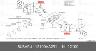 Запчасть SUBARU 12100AA291