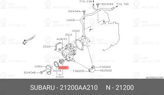 Запчасть SUBARU 21200AA210