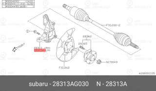 Запчасть SUBARU 28313AG030