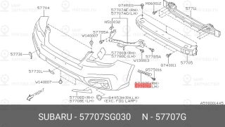 Запчасть SUBARU 57707SG030
