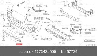 Запчасть SUBARU 57734SJ000