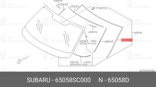 Запчасть SUBARU 65058SC000