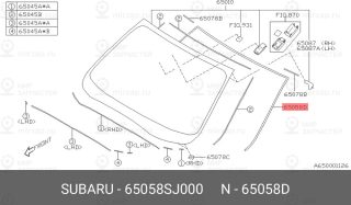 Запчасть SUBARU 65058SJ000