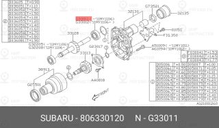 Запчасть SUBARU 806330120