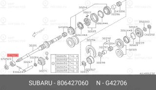 Запчасть SUBARU 806427060