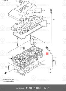 Запчасть SUZUKI 1110078KA0