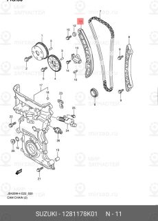 Запчасть SUZUKI 1281178K01