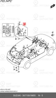 Запчасть SUZUKI 3671061M00