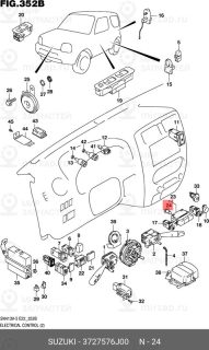 Запчасть SUZUKI 3727576J00