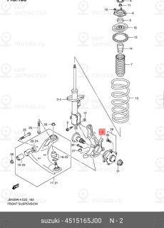 Запчасть SUZUKI 4515165J00