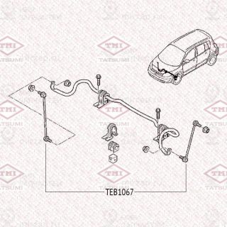 Тяга Стабилизатора Передняя Renault Kangoo/Megan/Scenic 03-> TATSUMI TEB1067