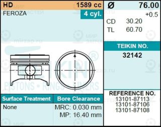 Запчасть TEIKIN 32142STD