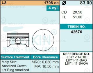 Запчасть TEIKIN 42676STD