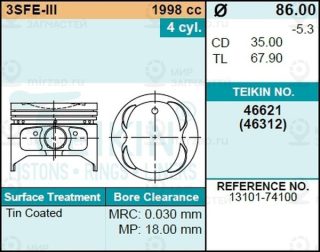 Запчасть TEIKIN 46621STD