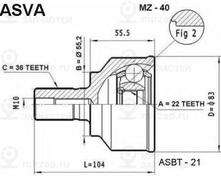 Запчасть ASVA MZ40