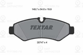 Комплект тормозных колодок (дисковый тормоз) TEXTAR 2074701