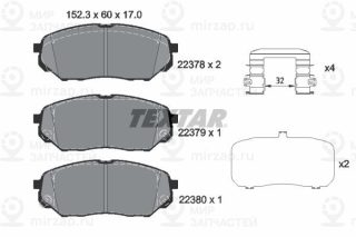 Комплект тормозных колодок (дисковый тормоз) TEXTAR 2237801