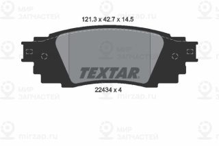 Комплект тормозных колодок (дисковый тормоз) TEXTAR 2243401