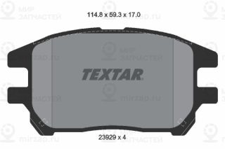 Комплект тормозных колодок (дисковый тормоз) TEXTAR 2392901